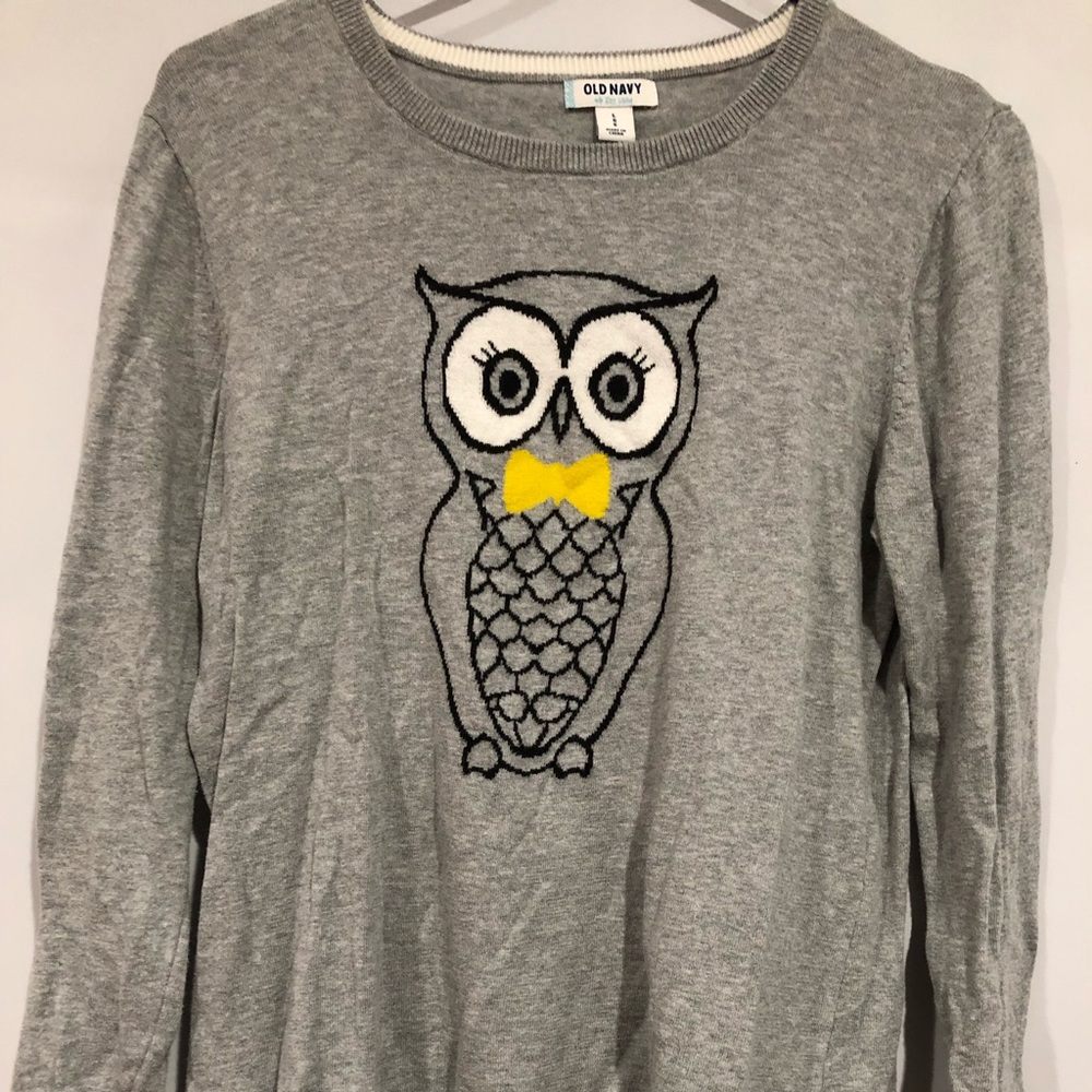 Grey owl sweater size large